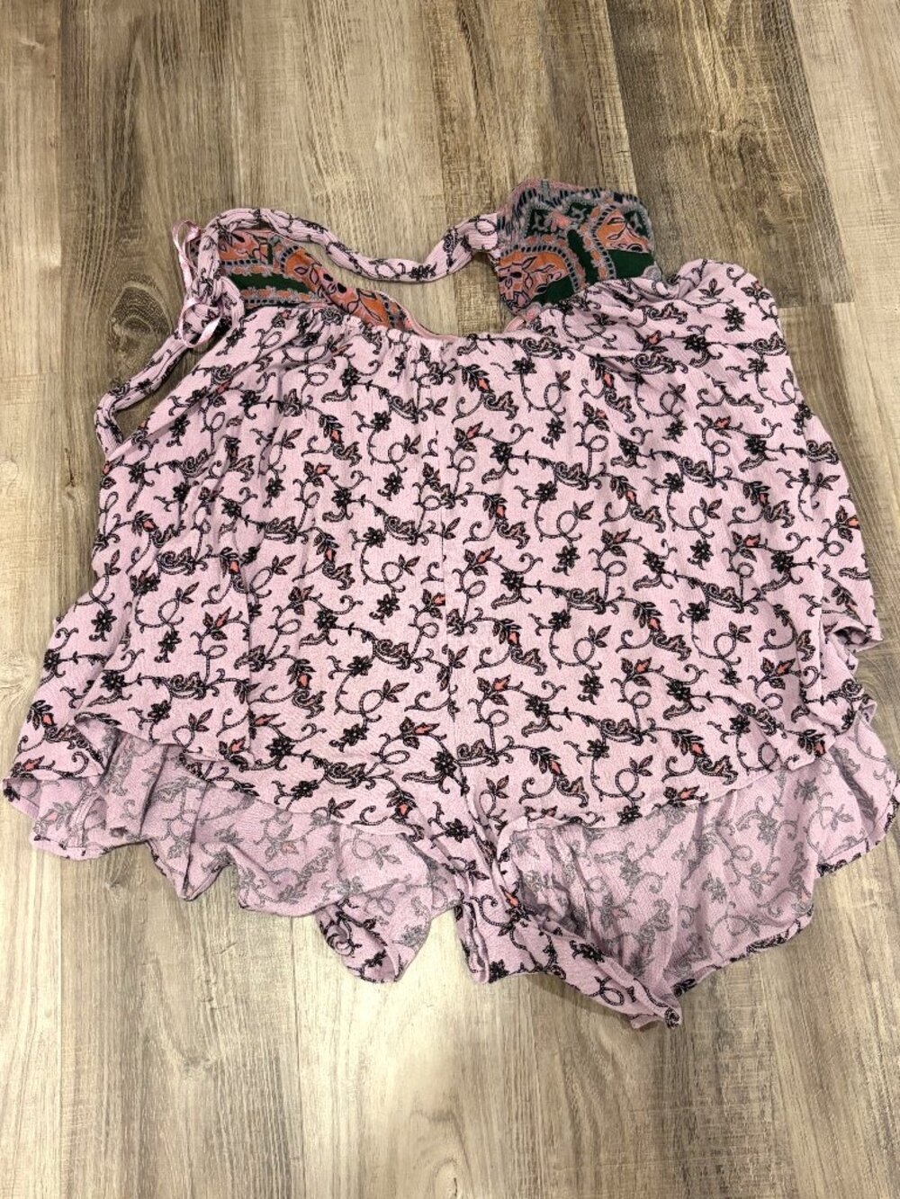 Free People Fairy Festival Halter Romper XS Mauve Boho Whimsygoth - Picture 2 of 3